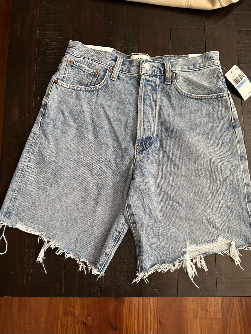 AGOLDE NWT Size 25 Denim Shorts Indra Hip Slung Baggy $178